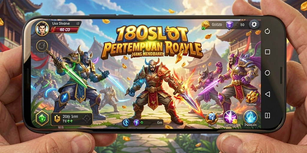 Screenshot menampilkan pertempuran epik dalam 180SLOT Battle Royale.
