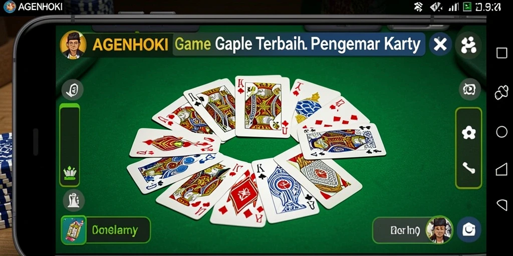 Tampilan permainan Gaple yang seru dan interaktif di AGENHOKI.