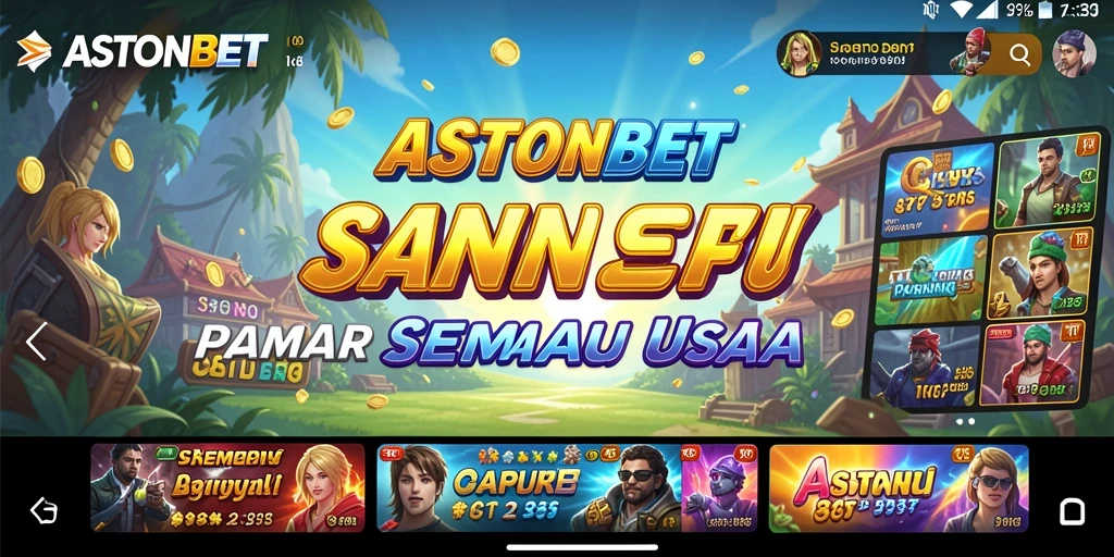 Screenshot utama gameplay <strong>ASTONBET</strong> menampilkan keseruan bermain secara casual.