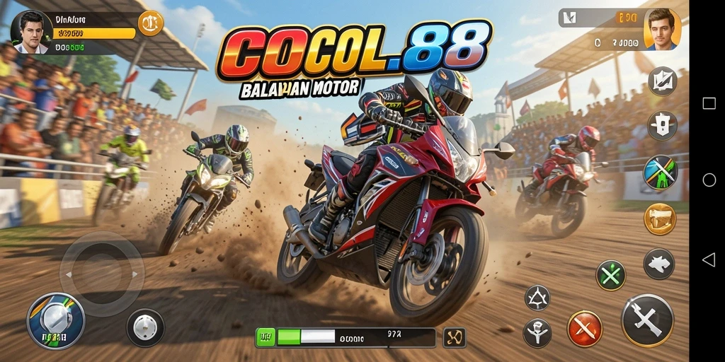 Gameplay balapan motor COCOL88 yang memukau dan menegangkan.