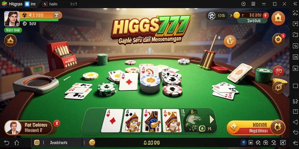 Tampilan screenshot HIGGS777 yang menarik dan interaktif saat bermain Gaple.