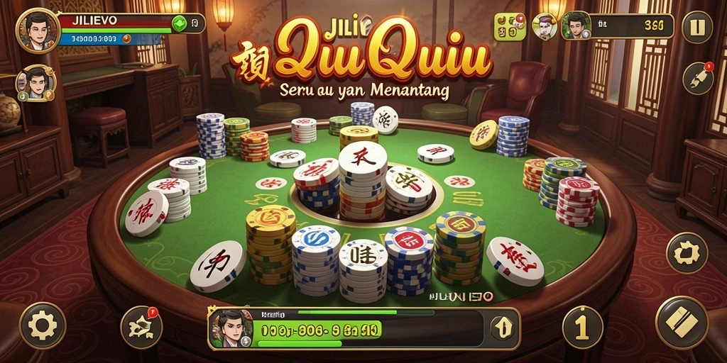 Tampilan menyenangkan dari gameplay QiuQiu di JILIEVO.