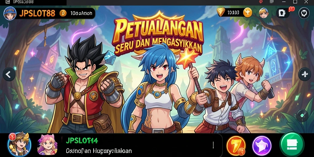 Tangkapan layar JPSLOT88 menunjukkan karakter Anime dan aksi slot yang mendebarkan.