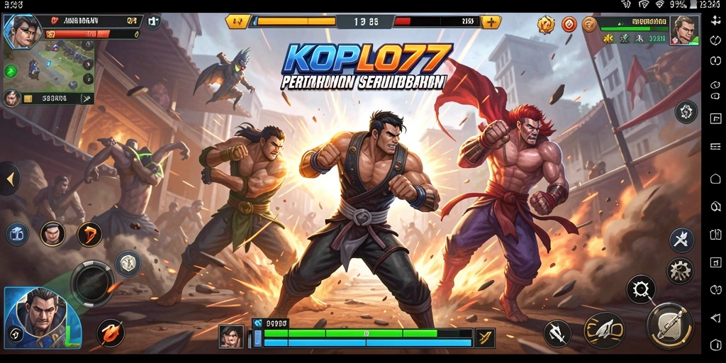 Screenshot gameplay KOPLO77 yang menunjukkan aksi pertarungan seru.