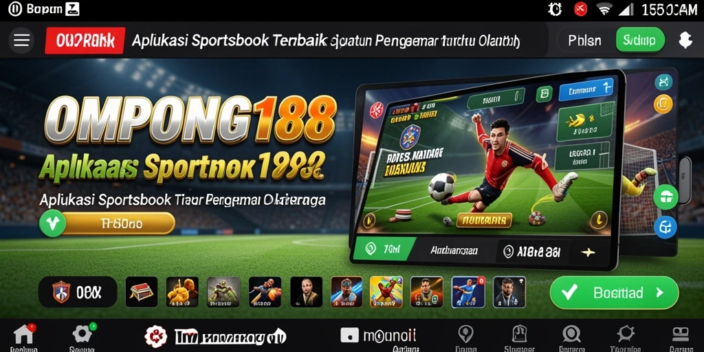 Screenshot OMPONG188 menampilkan antarmuka taruhan olahraga yang menarik.