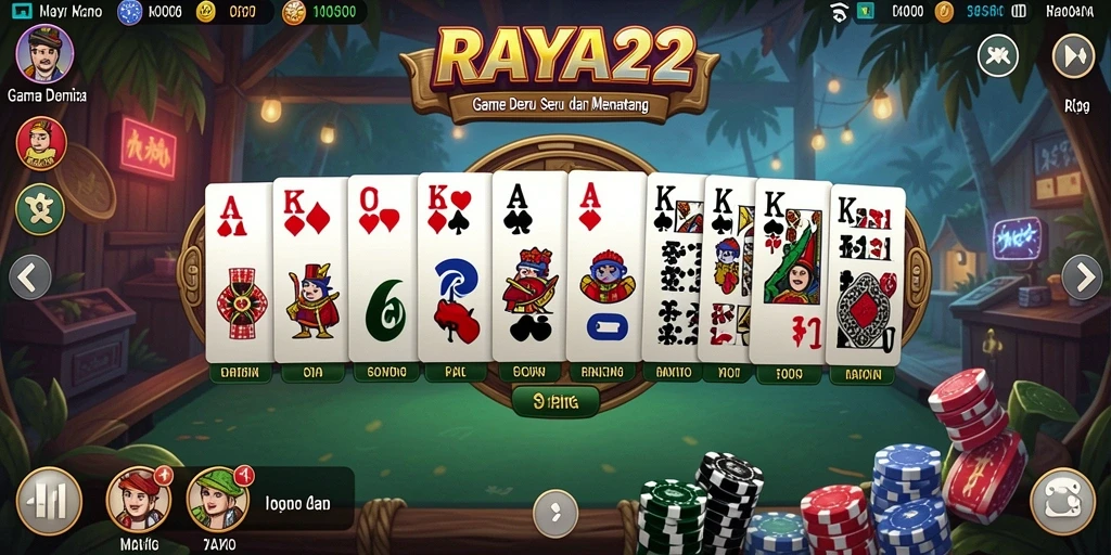 Tampilan seru gameplay RAYA22 yang mengasyikkan.