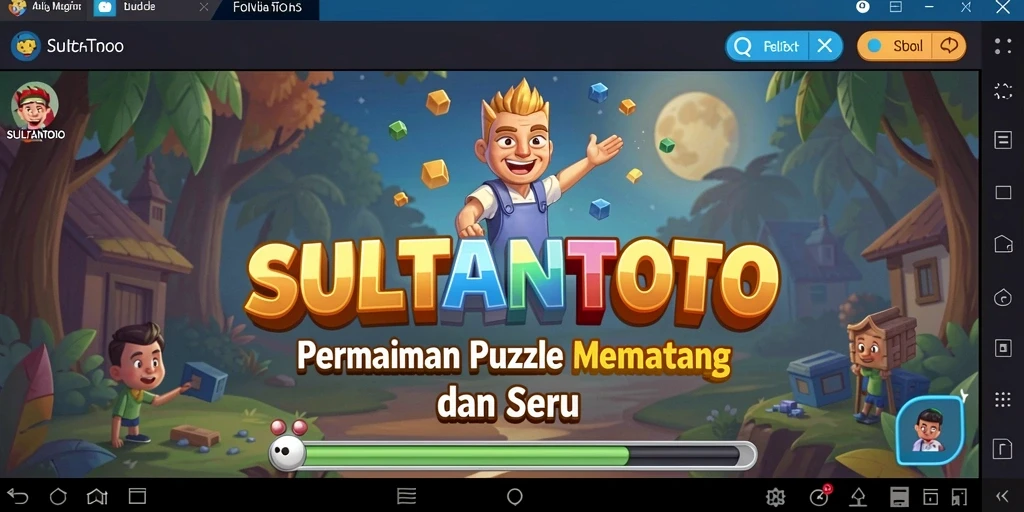 Screenshot gameplay SULTANTOTO menunjukkan tantangan puzzle yang menarik.
